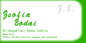 zsofia bodai business card